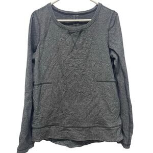 Lululemon Exhalation Pullover sweater heathered speckled black size 8